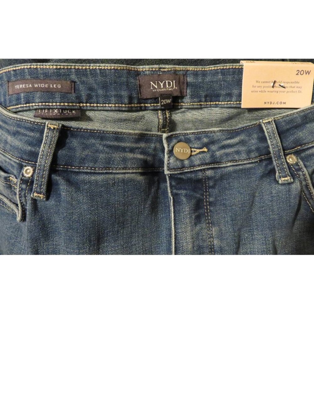 NWT NYDJ Teresa Wide Leg Jeans Plus Size 20W Lift Tuck Technology - Picture 3 of 5